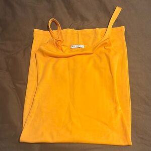 Zara Orange Midi Dress